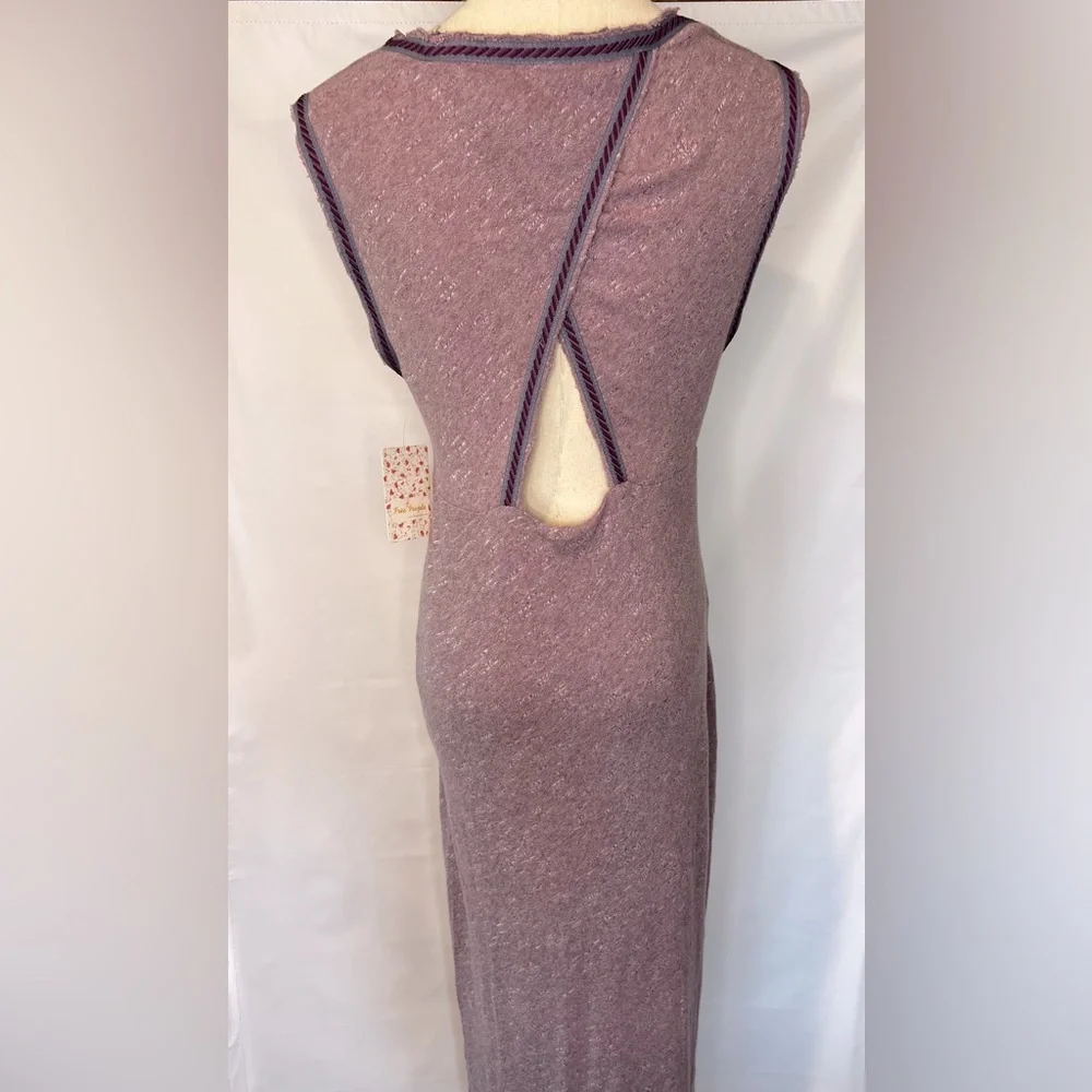 NWT Free People Sabrina Maxi Dress in Lavender Heather - Picture 5 of 12